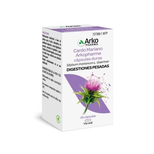 CARDO MARIANO ARKOPHARMA 390 MG 45 CAPSULAS