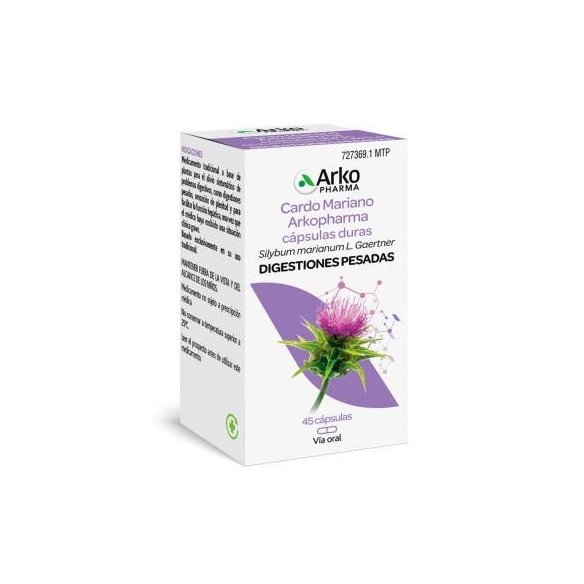 CARDO MARIANO ARKOPHARMA 390 MG 45 CAPSULAS