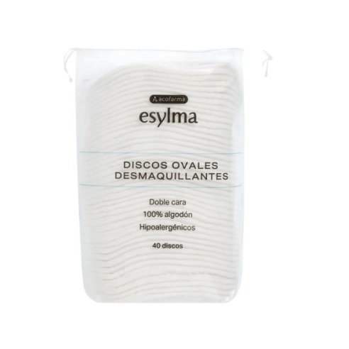Discos ovales desmaquillantes esylma 40 unidades