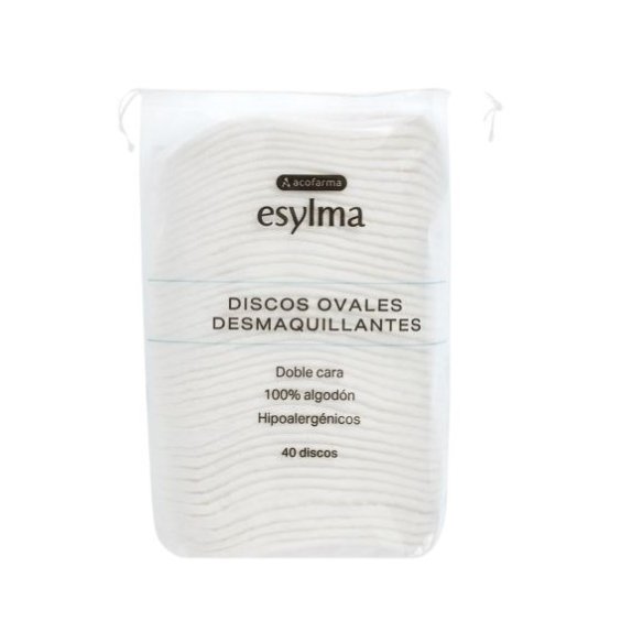 Discos ovales desmaquillantes esylma 40 unidades