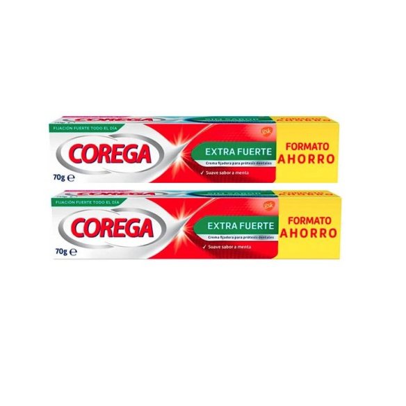 COREGA duplo extra fuerte suave sabor a menta nuevo ahorro 7 euros 2 x 70 gr