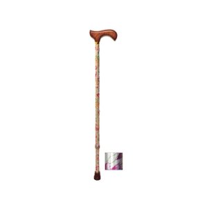 Muletilla extensible aluminio estampado flor gris