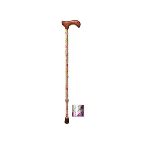 Muletilla extensible aluminio estampado flor gris