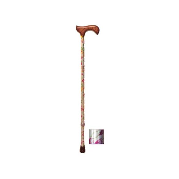 Muletilla extensible aluminio estampado flor gris