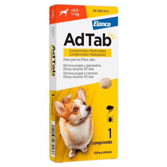 AdTab® para perros de  5,5kg - 11kg 1 Comprimido masticable