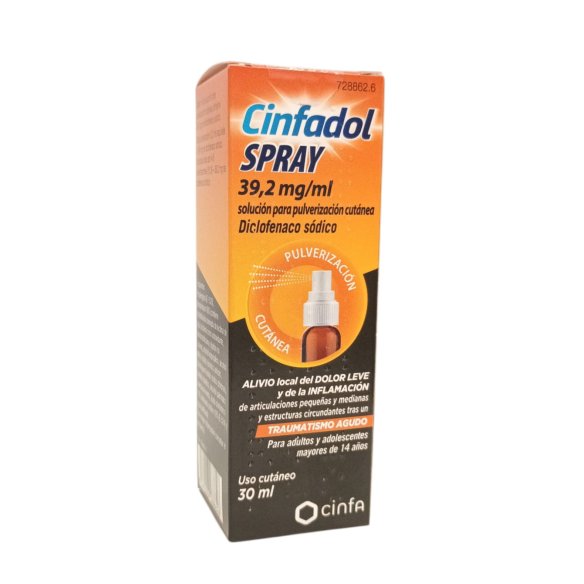 CINFADOL SPRAY DICLOFENACO 39,2mg/ml 30 ml