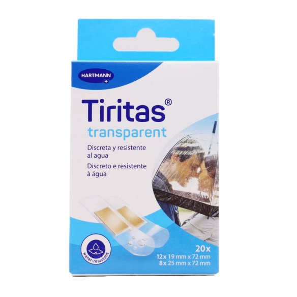 Tiritas transparent 20 x 12 x 19mm x 72mm 8 x 25mm x 72mm