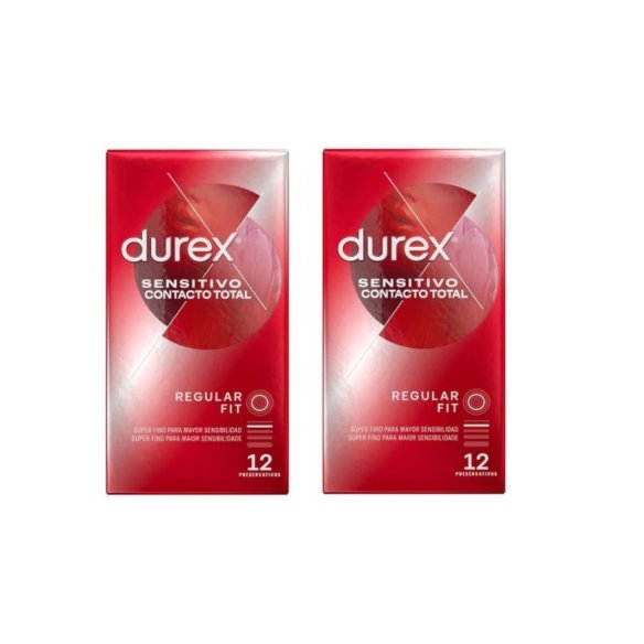DUREX SENSITIVO CONTACTO TOTAL DUPLO 2*12 PRESERVATIVOS