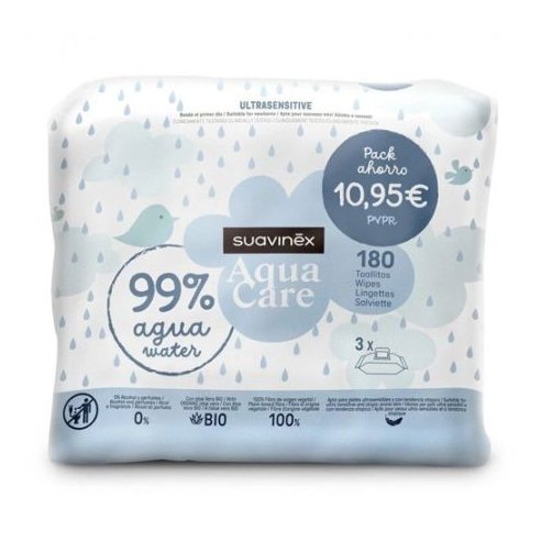 Suavinex TOALLITAS Aqua care 3x60 toallitas