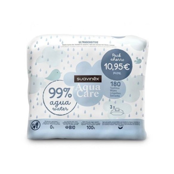 Suavinex TOALLITAS Aqua care 3x60 toallitas