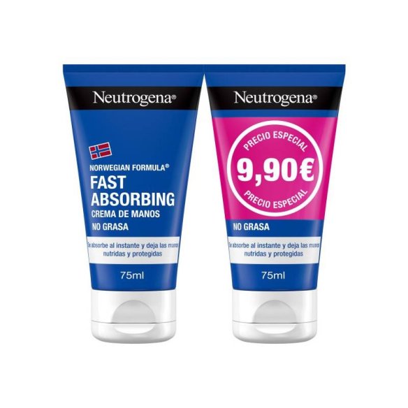 NEUTROGENA Fórmula Noruega® Crema de manos Rápida Absorción 2x75 ml 