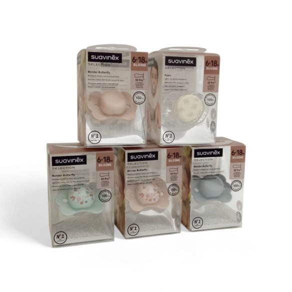 SUAVINEX  SELECTION Chupetes Wonder Butterfly 6-18 meses tetina fisiologica silicona SXPro