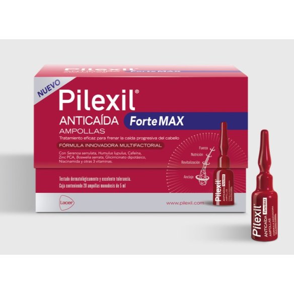 Pilexil Anticaída Forte MAX Ampollas 20 ampollas monodosis