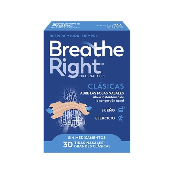 Breathe Right clásicas grandes 30 tiras