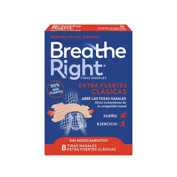 Breathe Right® Extra Fuertes 8 unidades