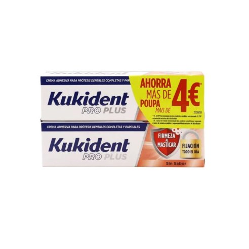 Kukident PRO PLUS Sin sabor 2 x 40 gr
