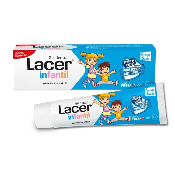 Gel dentífrico LACER infantil fresa 75 ml  