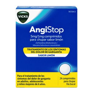 Angistop 5 mg/1mg 24 comprimidos para chupar sabor limon