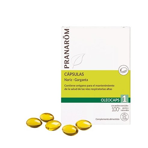 PRANAROM OLEOCAPS 1 NARIZ-GARGANTA 30 CAPSULAS