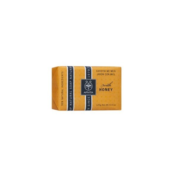 APIVITA NATURAL SOAP Jabón Natural piel seca Con Miel & Lavanda 125gr 