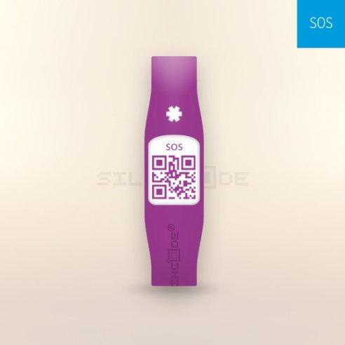 SILINCODE QR ROSA T-S PULSERA IDENTIFICACION