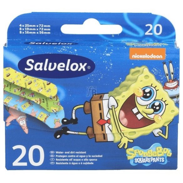 SALVELOX tiritas Bob Esponja 20 unidades infantiles