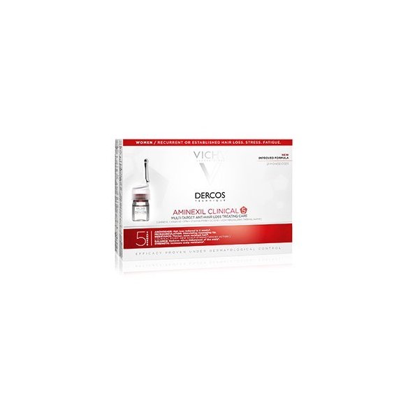 DERCOS AMINEXIL CLINICAL 5 - Mujer Tratamientos capilares anticaída 21 monodosis