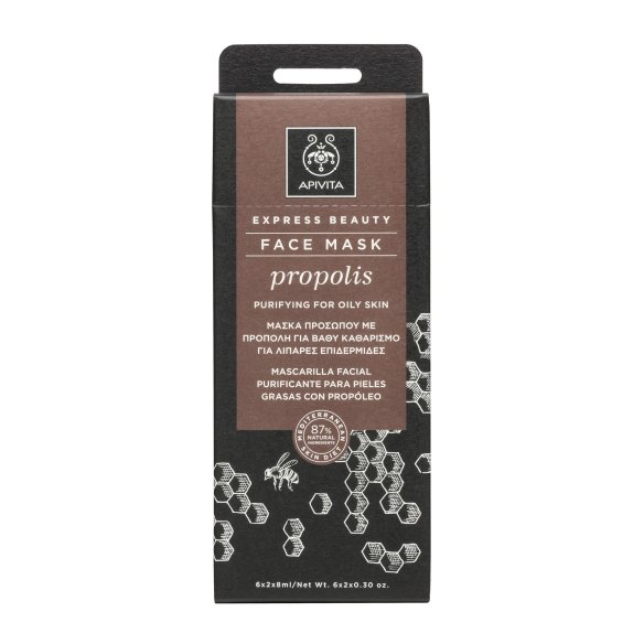 APIVITA EXPRESS BEAUTY Mascarilla facial purificante para pieles grasas 2x8 ml