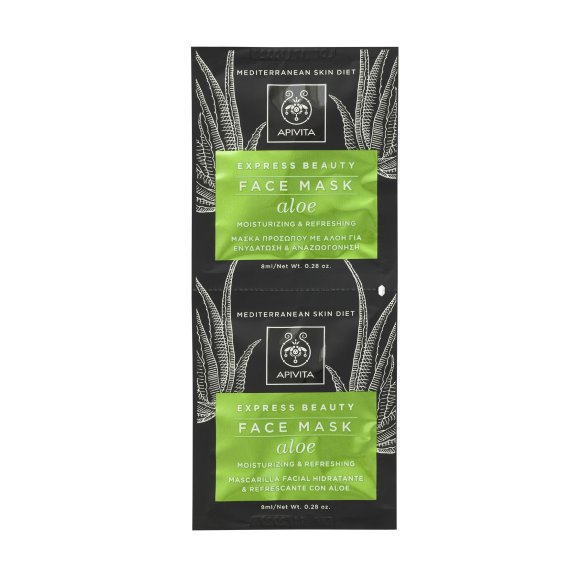 APIVITA EXPRESS BEAUTY Mascarilla facial hidratante & resfrescante 2X8 ml