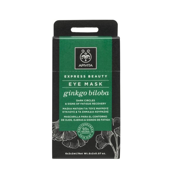 APIVITA EXPRESS BEAUTY Mascarilla para el contorno de ojos, ojeras, bolsas & signos de fatiga 2x2 ml 