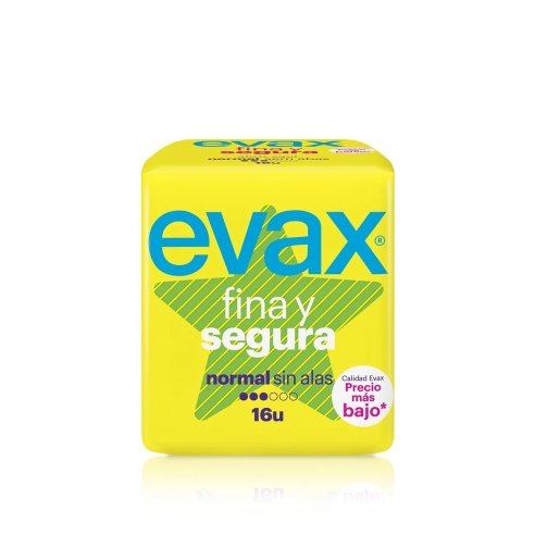 Compresas EVAX fian y segura normal sin alas 16...