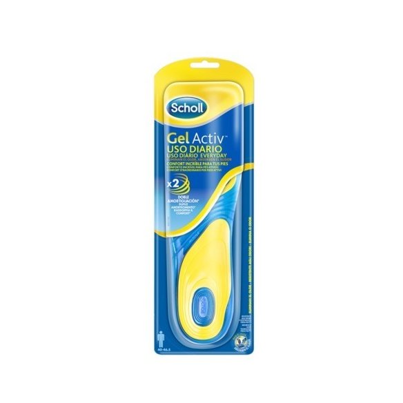 Plantillas de gel Scholl GelActiv Uso Diario Hombre 1 par
