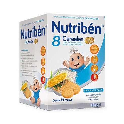 Nutribén® Papilla 8 Cereales galletas María 600 gr