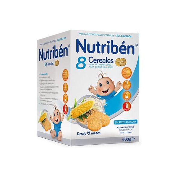 Nutribén® Papilla 8 Cereales galletas María 600 gr