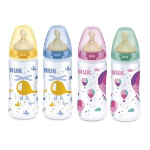 Biberon NUK FC 300 ml latex In the Air orificio L 6 a 18...