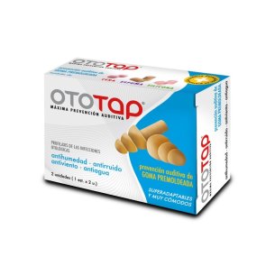 Tapones para oidos OTOTAP Goma premoldeada 2 unidades