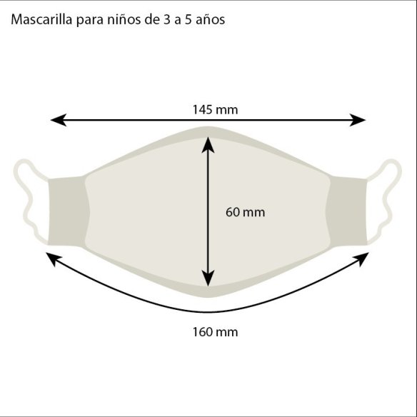 Mascarilla infantil maskplus azul tejido antiviral reutilizable de 3 a 5 años 1 unidad 10 filtros 