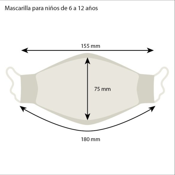 MASCARILLA MASKPLUS AZUL INF 6-12 AÑOS 10 FILTROS