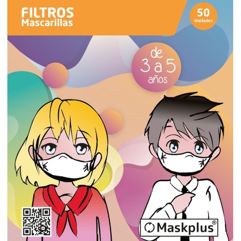 Filtros mascarillas Maskplus niños de 3 a 5...
