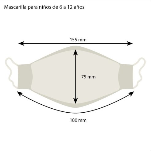 Mascarilla infantil maskplus verde tejido...