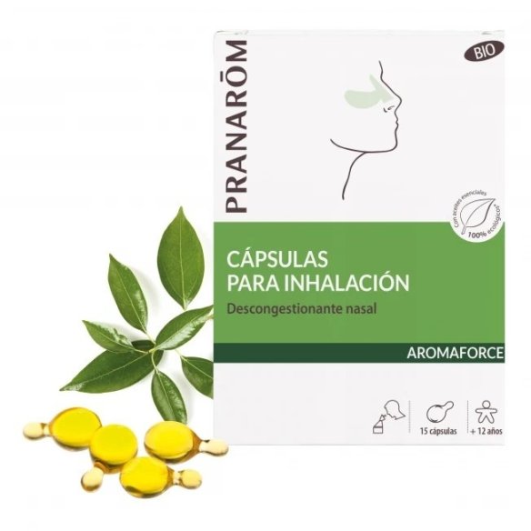 Cápsulas inhalación Pranarom BIO 15 cápsulas