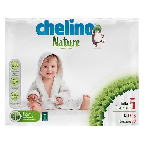 Pañal Chelino® Nature. Talla 5. Pasitos de 13...