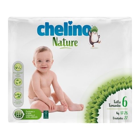 Pañal Chelino® Nature. Talla 6. Junior de 17...