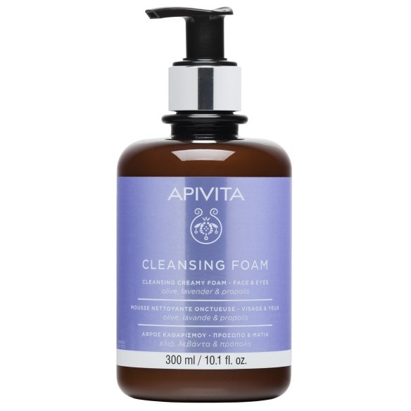 APIVITA CLEANSING Crema espuma rostro y Ojos para piel grasa 200 ml 