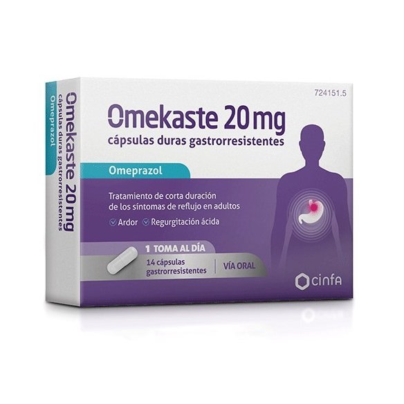 OMEKASTE 20 MG 14 CAPSULAS GASTRORRESISTENTES (BLISTER PVC-PVDC/AL)