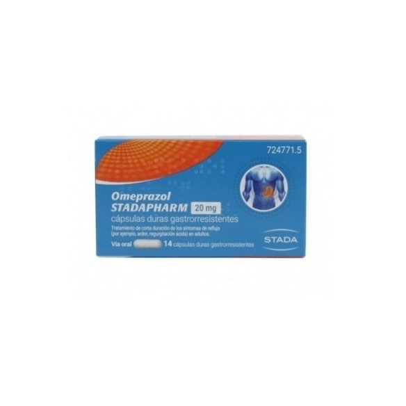 OMEPRAZOL STADAPHARM 20 MG 14 CAPSULAS GASTRORRESISTENTES