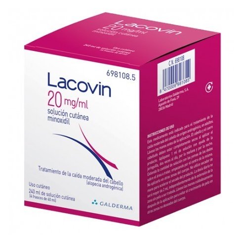Lacovin 20 mg/ml solución cutánea 4 frascos x...
