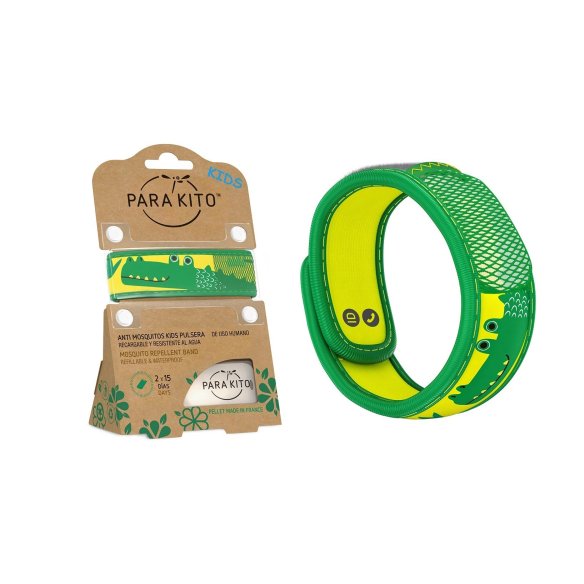PARA KITO KIDS Pulsera repelente de mosquitos. De 3 a 7 años. 2 pastillas X 15 días