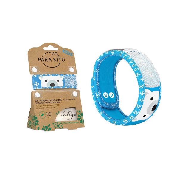 PARA KITO KIDS Pulsera repelente de mosquitos. De 3 a 7 años. 2 pastillas X 15 días