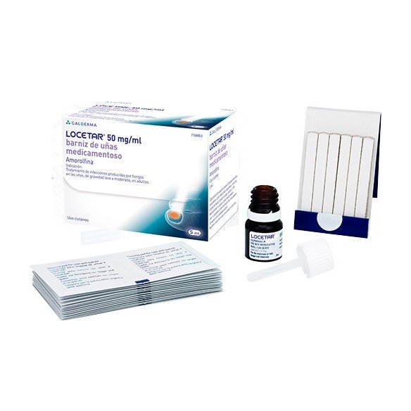LOCETAR 50 MG/ML BARNIZ UÑAS MEDICAMENTOSO 1 FRASCO 5 ML (VIDRIO TIPO III)